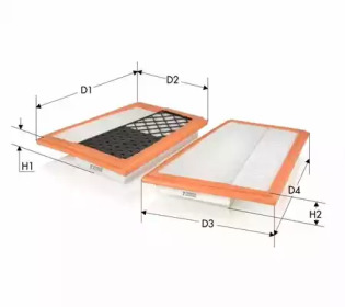 TECNECO FILTERS ar10662pmx2 -  Воздушный фильтр